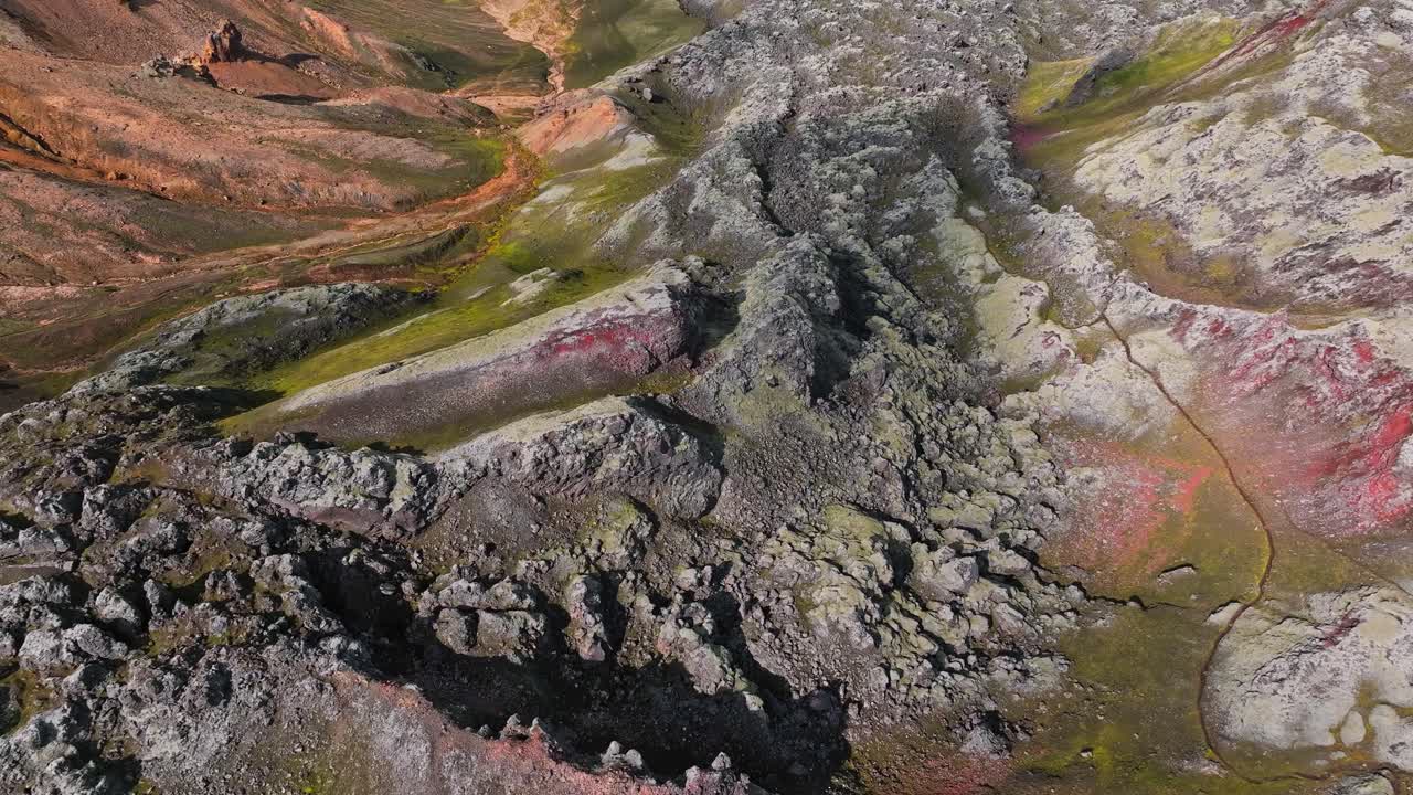 vista aérea del paisaje volcánico de islandia