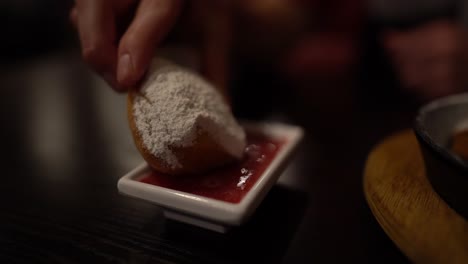 dipping-dessert-in-strawberry-sauce