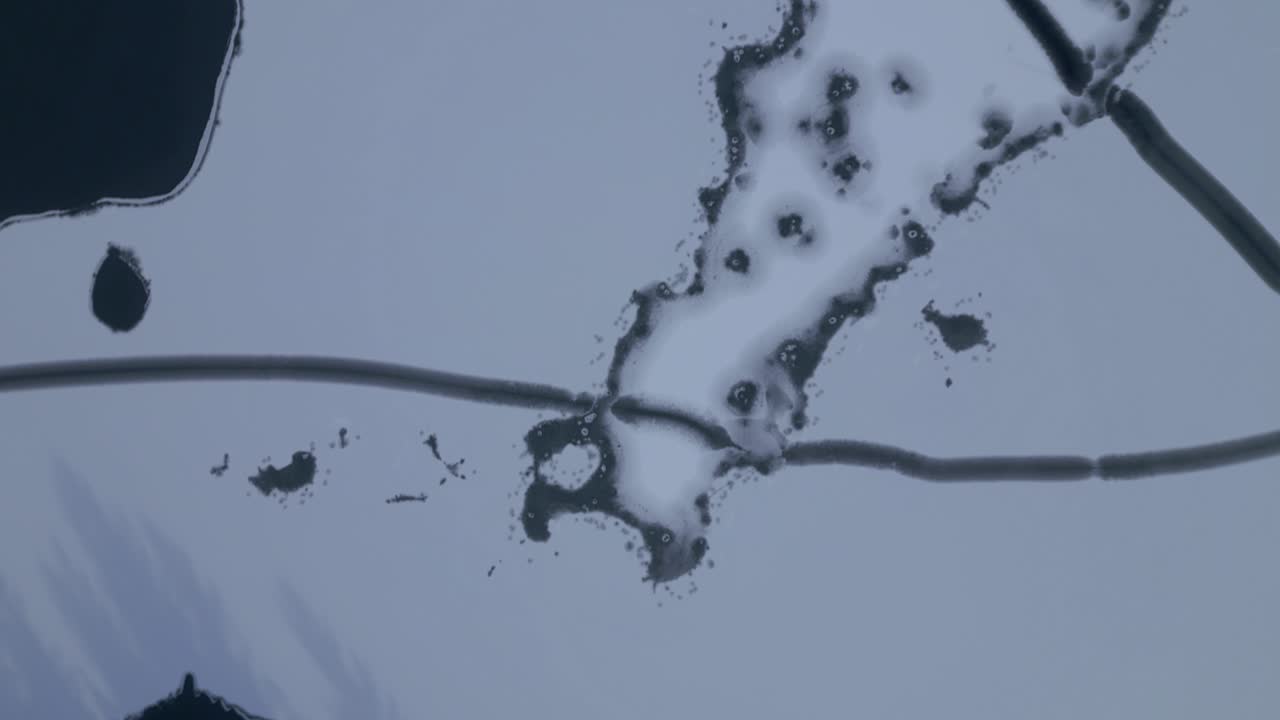 캐나다 주 체르시 근처에 있는 얼어붙은 클레르무스티에 호수 위의 풍경.