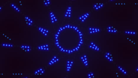 vibrant blue spiral pattern digital artwork with bright dots