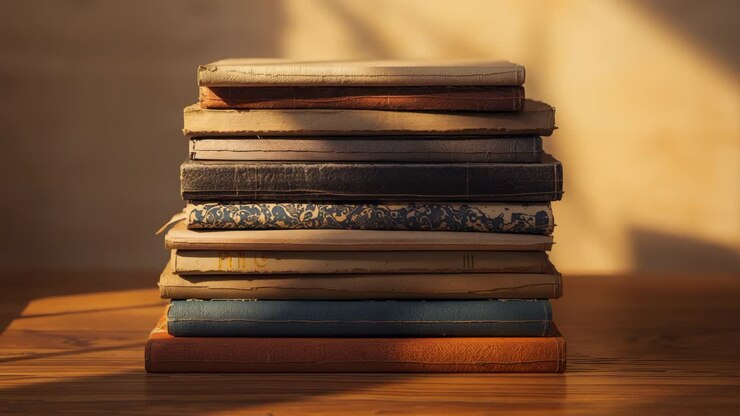 una pila di vecchi libri