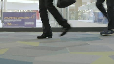 people walking by the camera inside the shopping mall part two