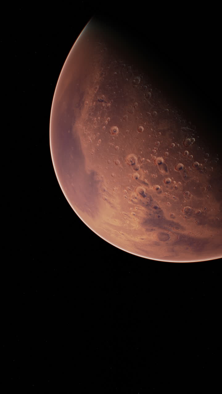 Close-up view of Mars