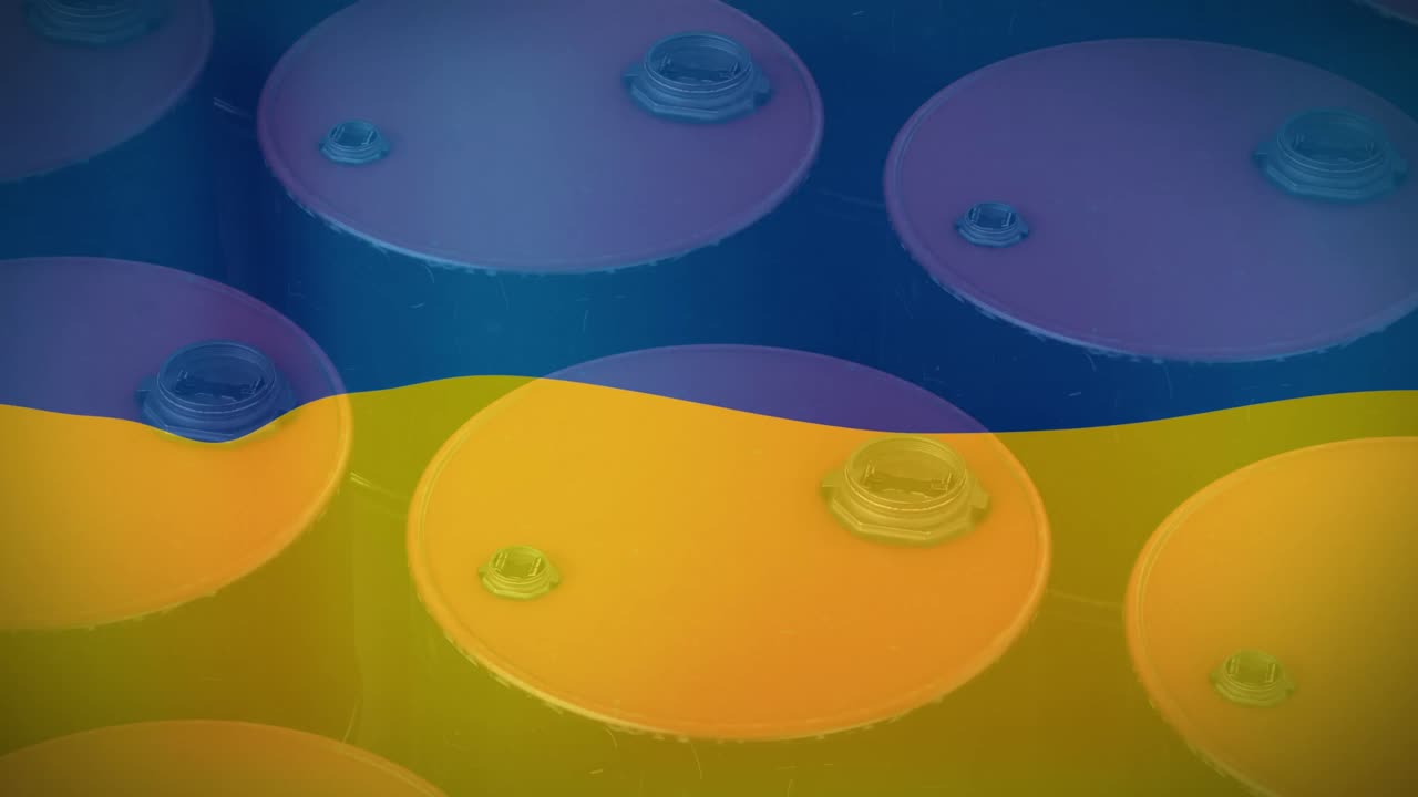 animación de cerraduras sobre la bandera de ucrania