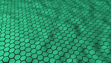 patrones de geometría hexagonal brillantes abstractos con polígono de seis lados y con movimiento ondulado suave. fondo de moda abstracto para negocios y tecnología, 4k de alta calidad, animación 3d, renderizado 3d.