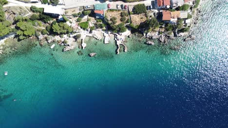 beach and coast in pisak with deep blue turquoise crystal clear water and white beach, the sun is shining