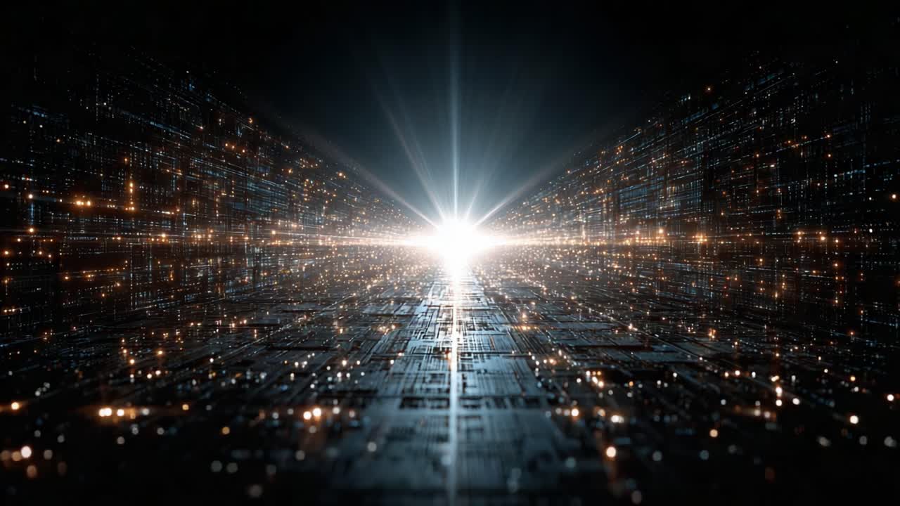 Exploring a Mystical Digital Realm: A Journey Through Futuristic Light and Infinite Patterns Captured in Exceptional Visual Depth