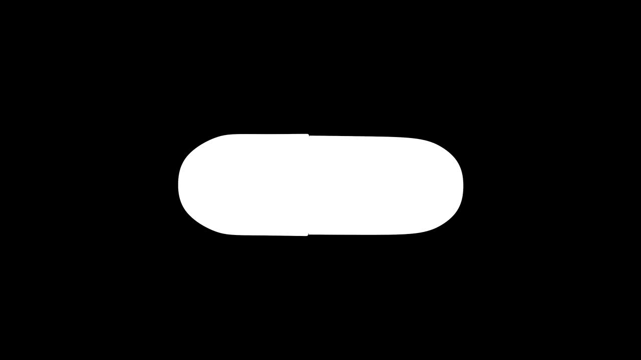 3D animation of a medical capsule with a DNA. Alpha channel. 4K