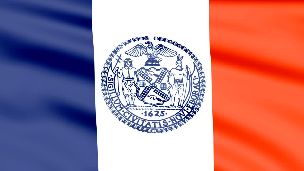 뉴욕시의 큰 루핑 애니메이션 발