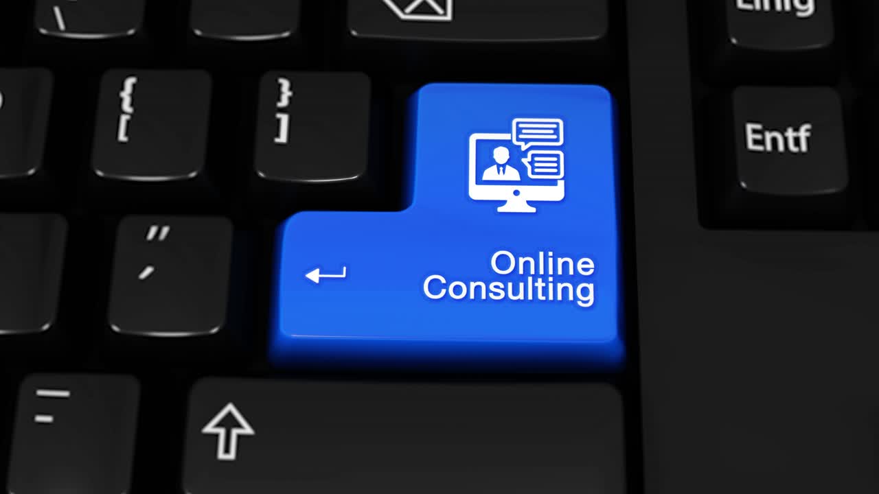 Online Consulting Button on Keyboard