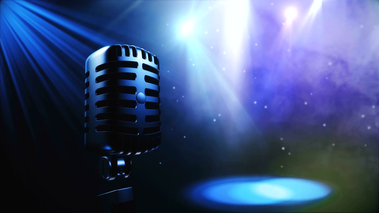 fondo sin costuras con micrófono musical de época