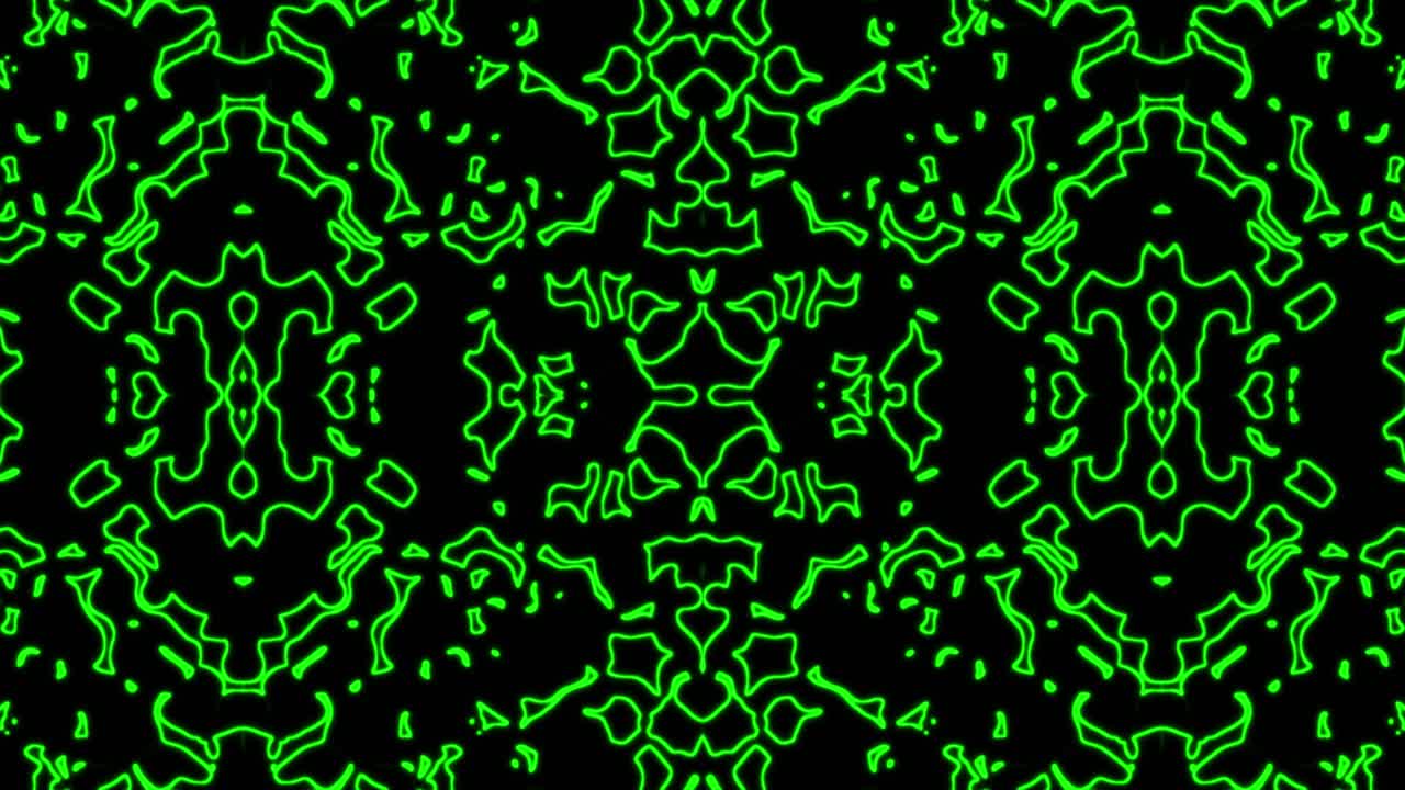 rayas abstractas efecto caleidoscopio. ondas líquidas verdes fondo de movimiento abstracto corporativo. bucle sin costuras. formas de movimiento contorno borde. rayas de onda. animación de video vj, 4k