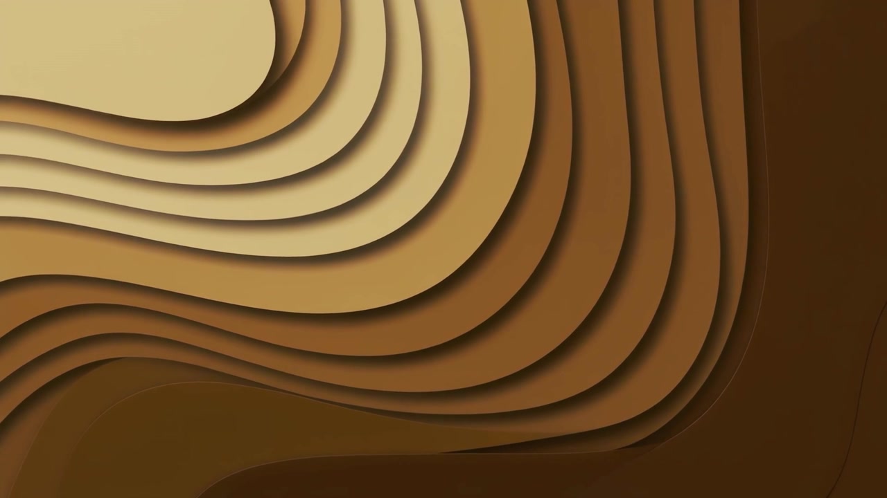 Seamless Loop of Abstract Brown and Beige Wavy Layers