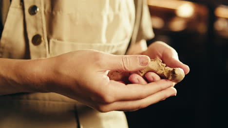 woman working with clay