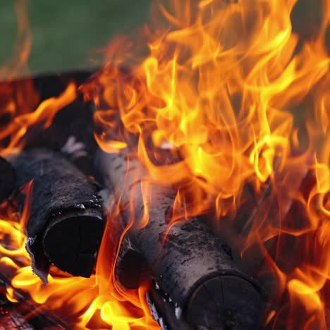 close up of fire and flames