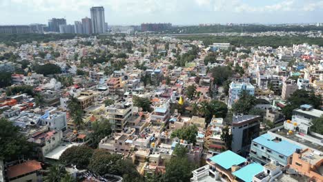 edificios coloridos vista de pájaro en bangalore en la india
