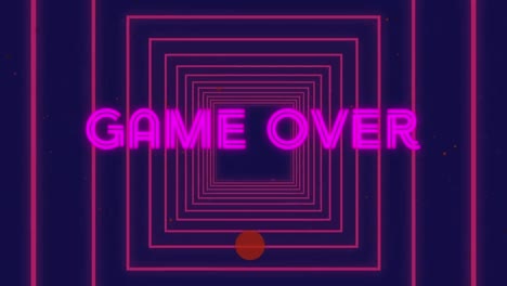 animación del juego sobre texto sobre formas sobre fondo azul