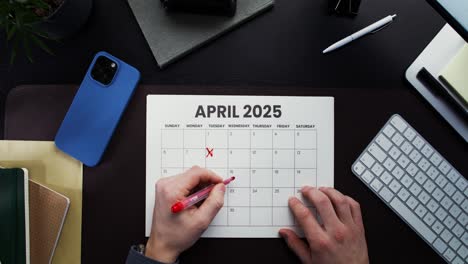 marking appointments on calendar