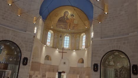 dormition abbey interior in jerusalem, israel
