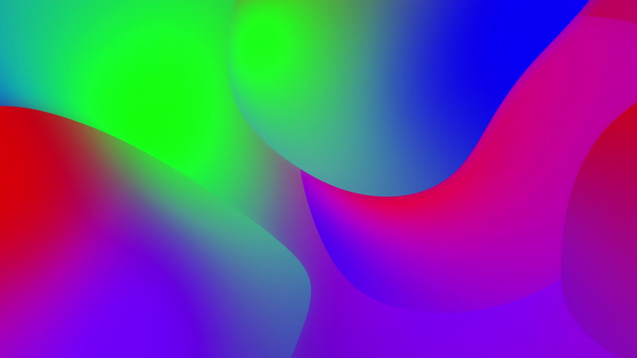 Abstract loop geometrical blend shapes candy neon background for holidays videos fluid waves