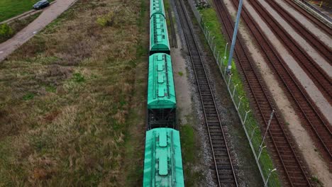 Top-view,-bulk-cargo-wagons-parked-at-the-terminal