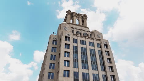 aerial ascending footage of peachtree tower