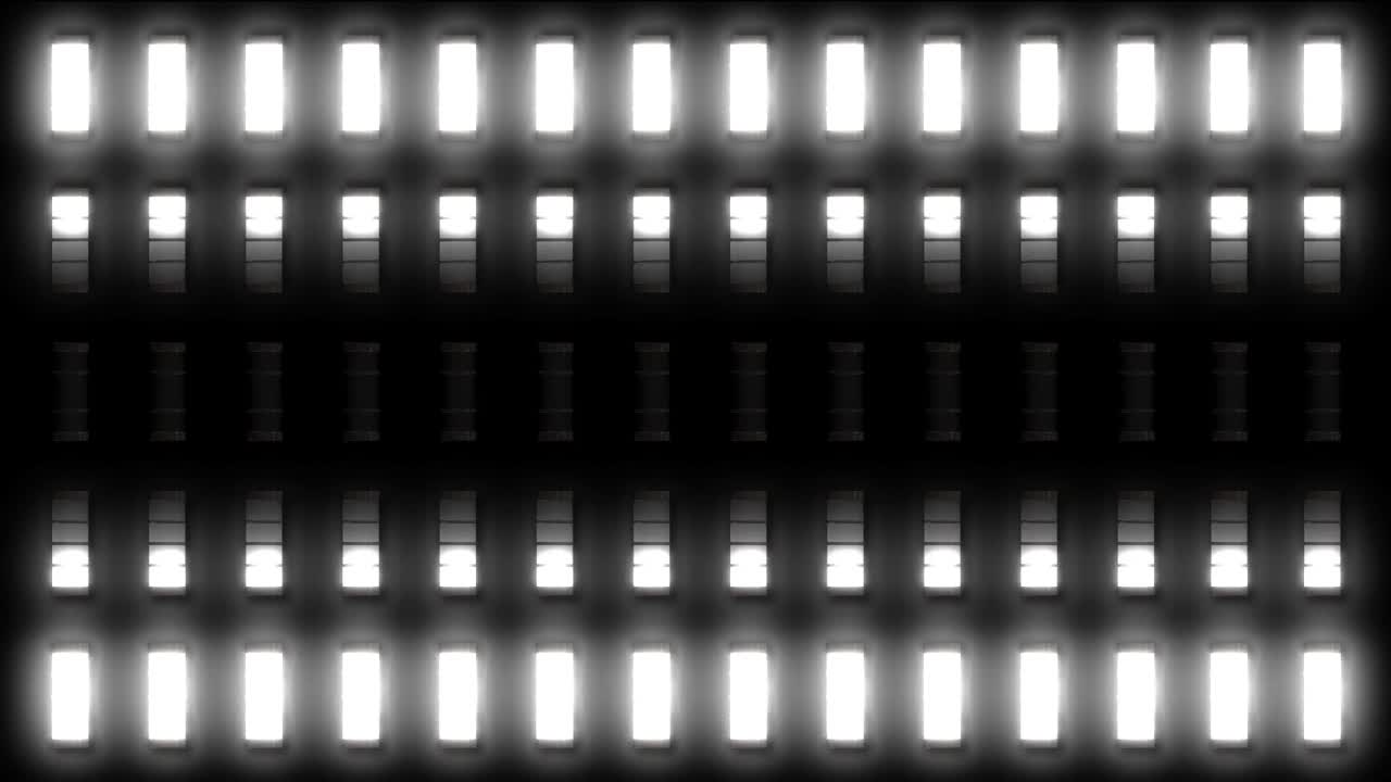 Repeating Pattern of White LED Lights
