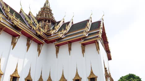 intricate roof details of a thai palace