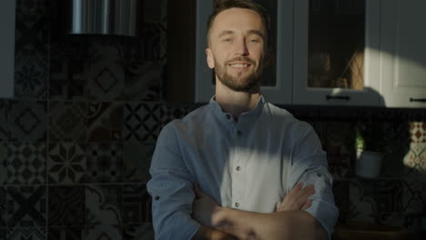 man in a kitchen