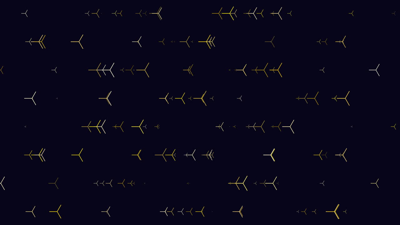 라인에 있는 네온 디지털 기하학 삼각형