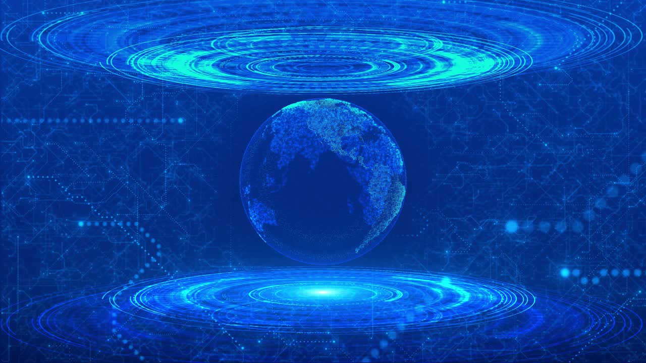 Digital technology network data connection cyber security futuristic worldwide business global