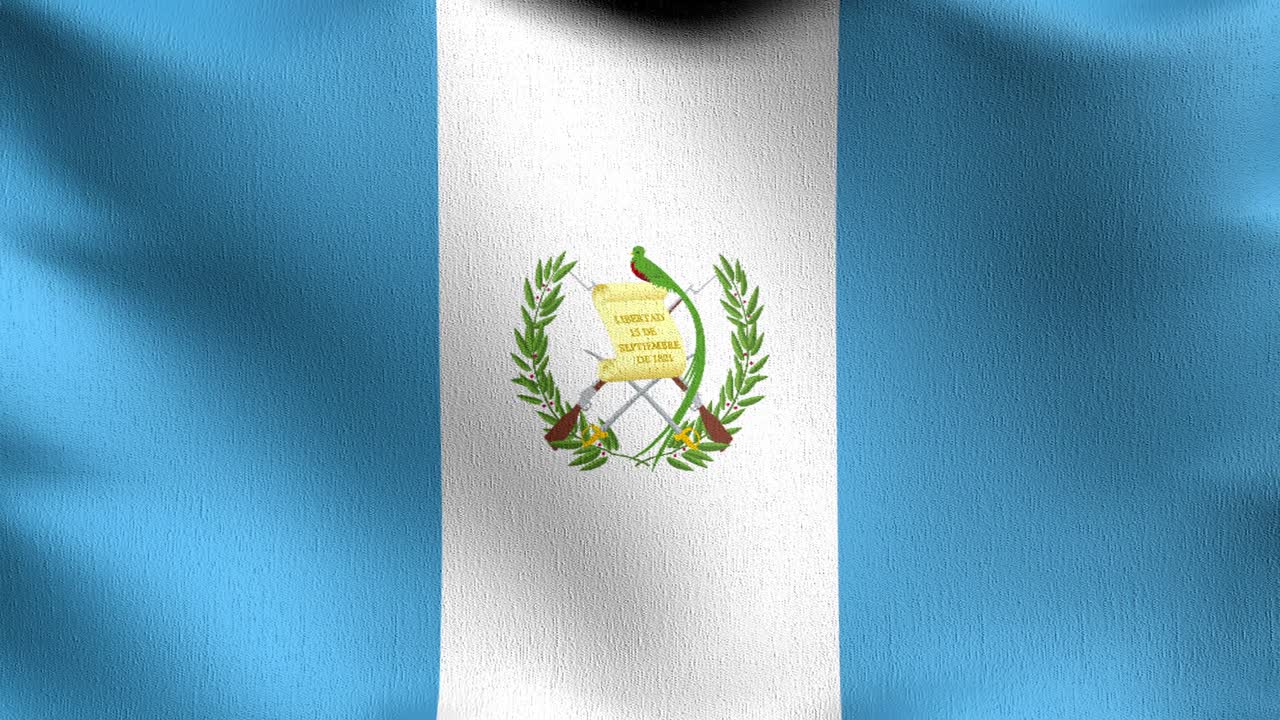 グアテマラの国旗は風に吹かれています - 公式の愛国的な抽象デザイン - 3dレンダリングのイラスト - 振るサインのシンボル