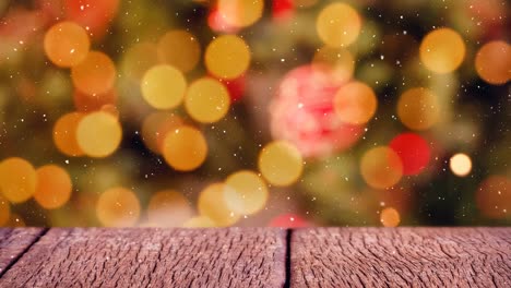 Falling-snow-with-Christmas-lights-decoration