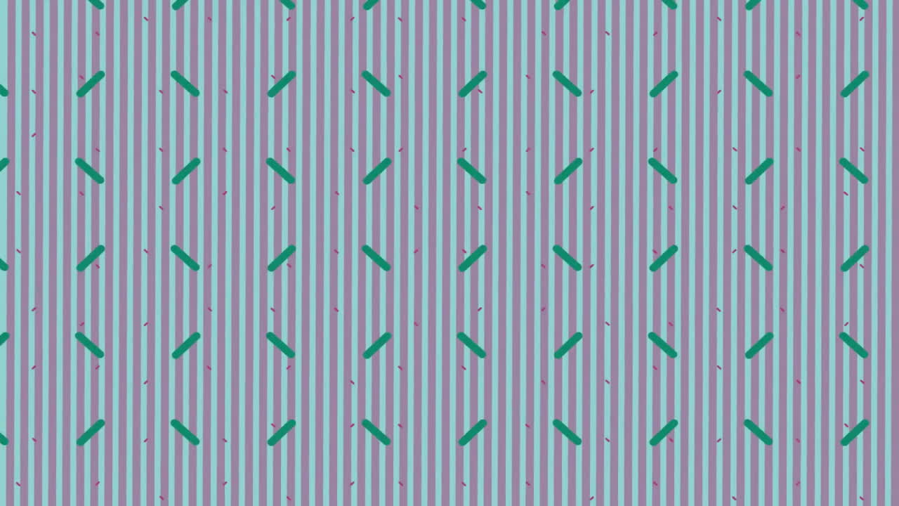 Animation of green lines pattern moving on striped background