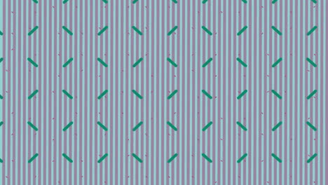 animation of green lines pattern moving on striped background
