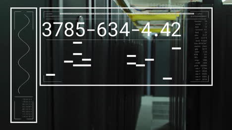 Animation-of-data-processing-on-interface-screen-over-server-room