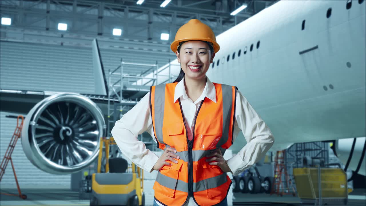 여성 항공기 유지 보수 엔지니어