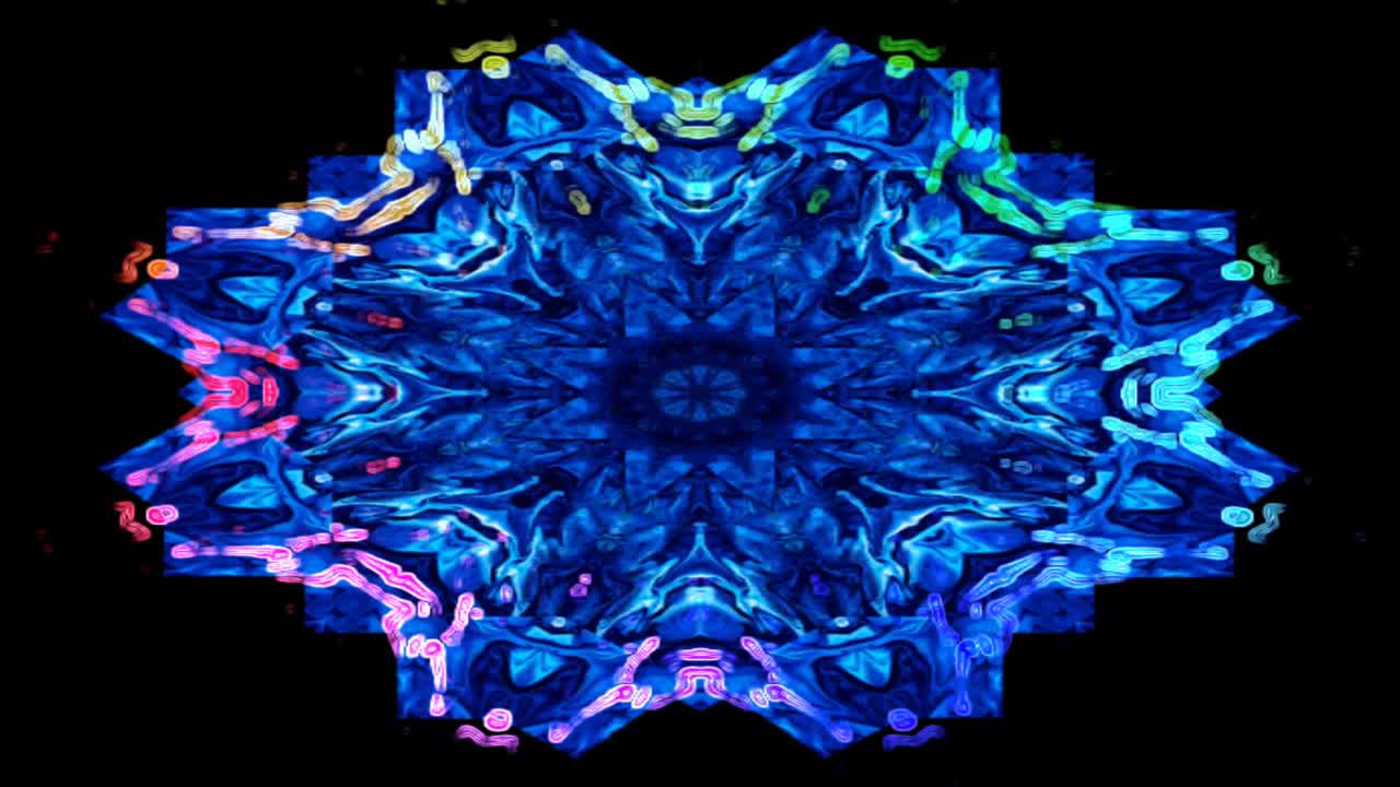 fondo de patrón de kaleidoscopio abstracto azul