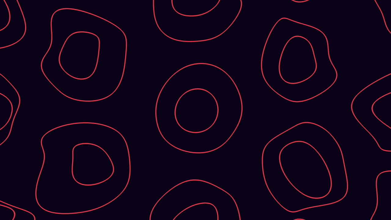 Circular red lines pattern on black background