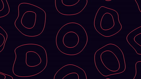 circular red lines pattern on black background