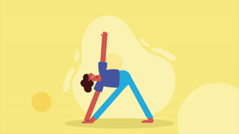 atleta practicando animación de ejercicios