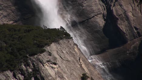 tilt shot of yosemite falls in yosemite national park california