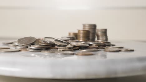 lazy susan piece spinning stacks of coins