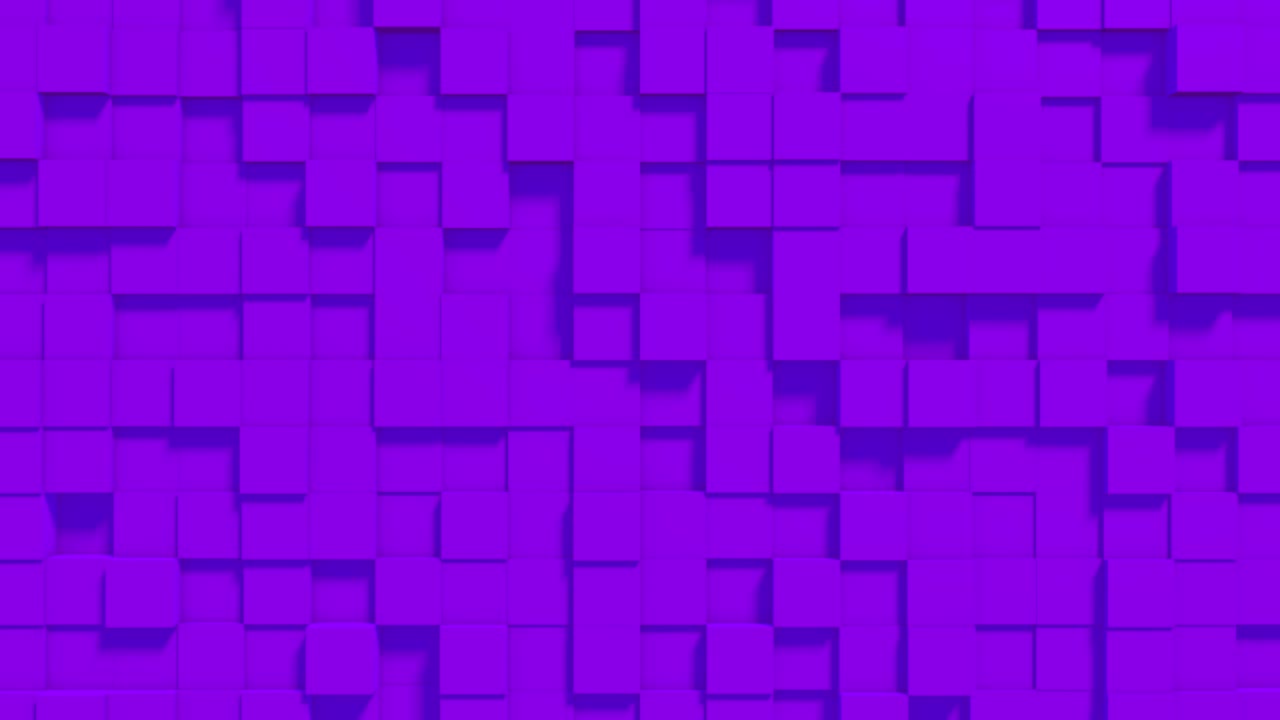 fondo digital geométrico abstracto con cubos de movimiento aleatorio. concepto minimalista moderno para transmisión o sceersaver. animación en bucle 3d.
