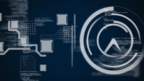reloj de movimiento rápido y procesamiento de datos