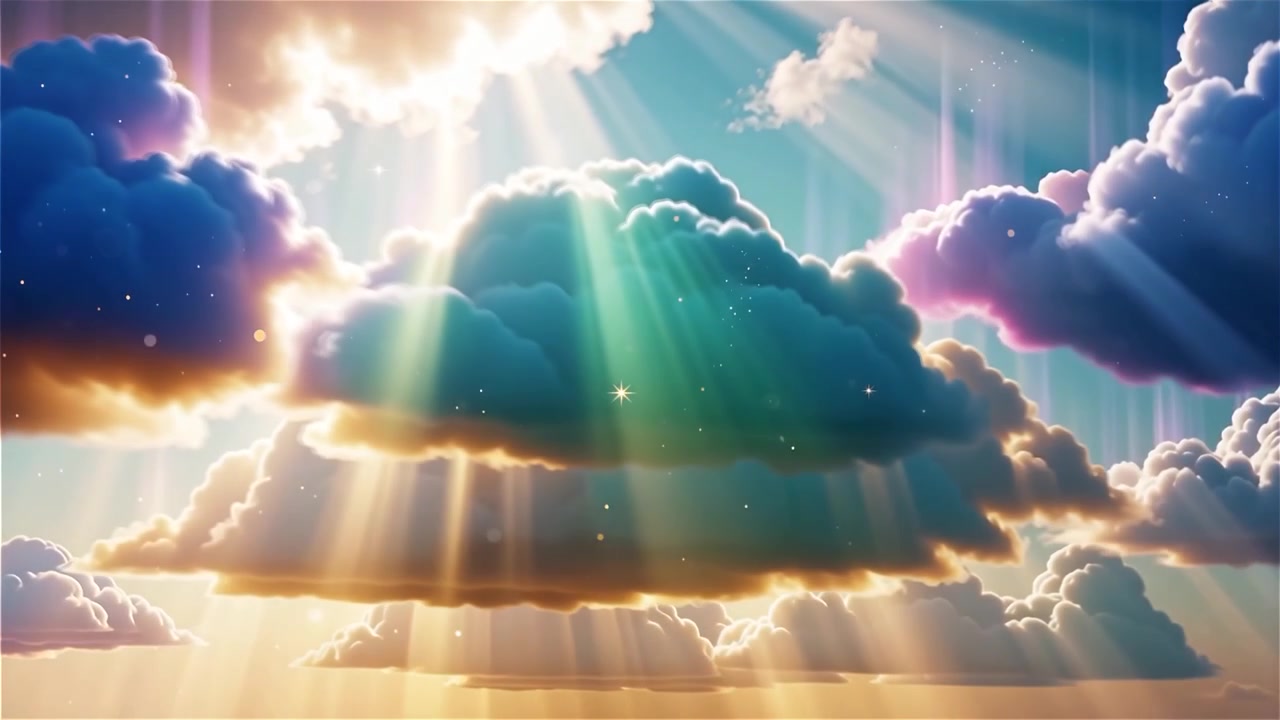 Christian Heavenly Light Worship Background