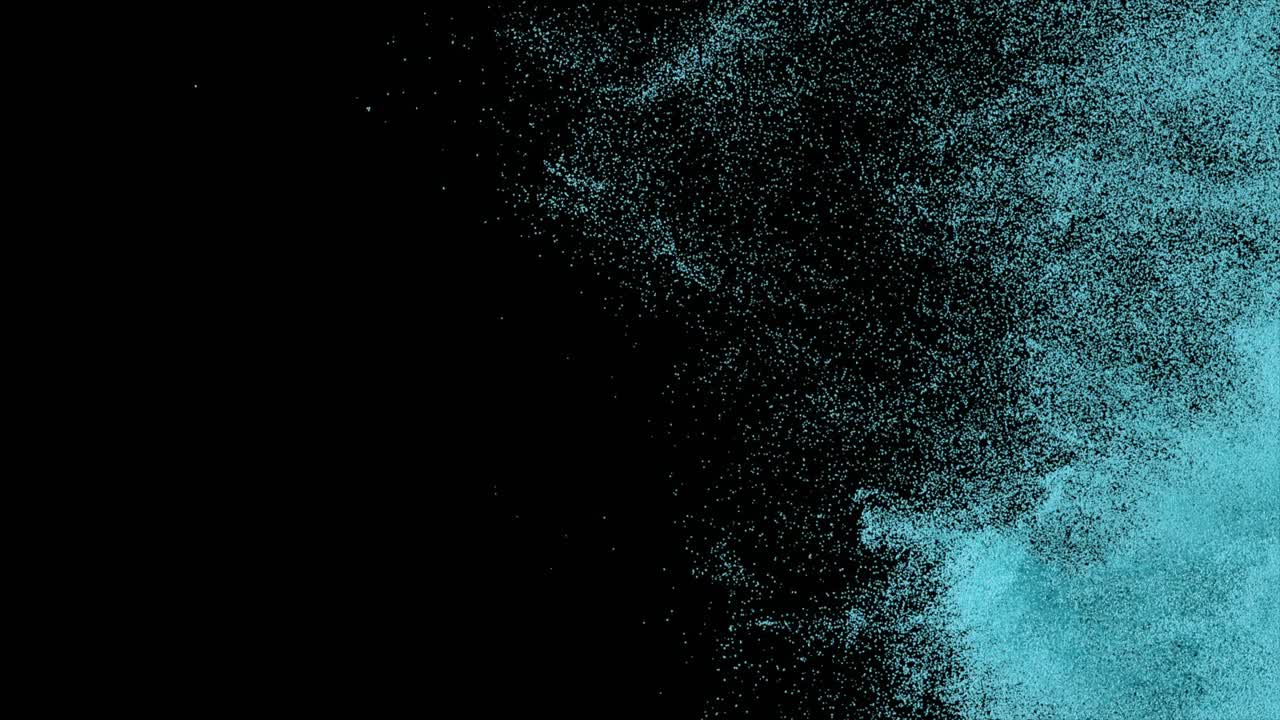 explosión de polvo de turquesa abstracta