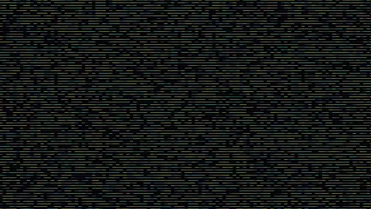 Abstract Digital Glitch Effect with Horizontal Scanning Lines