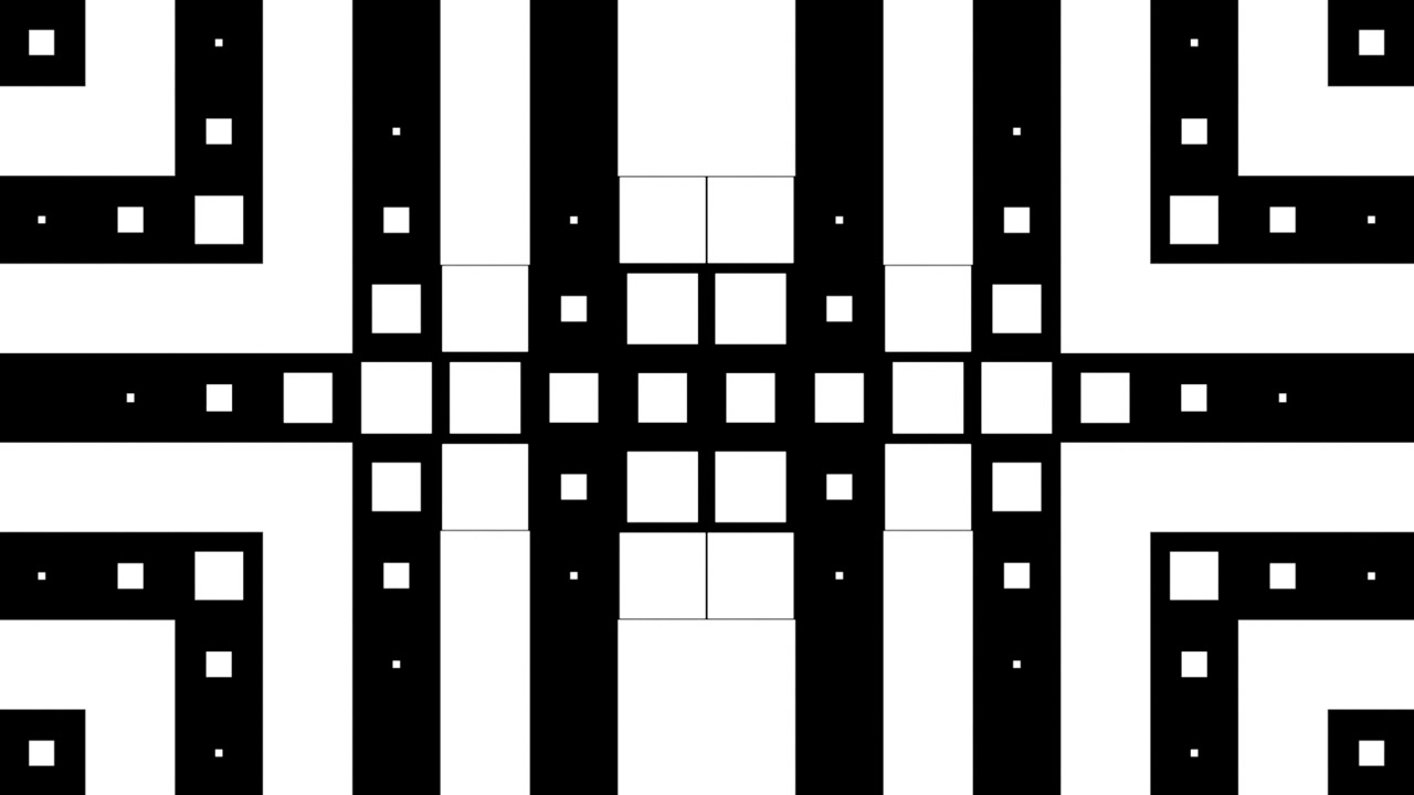 Abstract Geometric Transition with Expanding Black and White Squares
