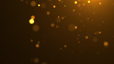 las partículas amarillas abstractas de fondo en bucle. vídeo animado en bucle sin costuras de 4k